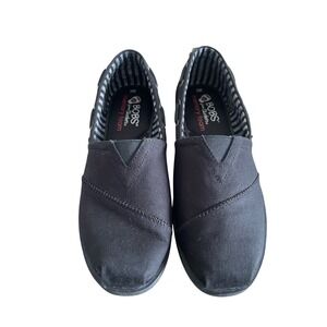 BOBS from Skechers Memory Foam Slip On Casual Comfort Black Shoes 7W